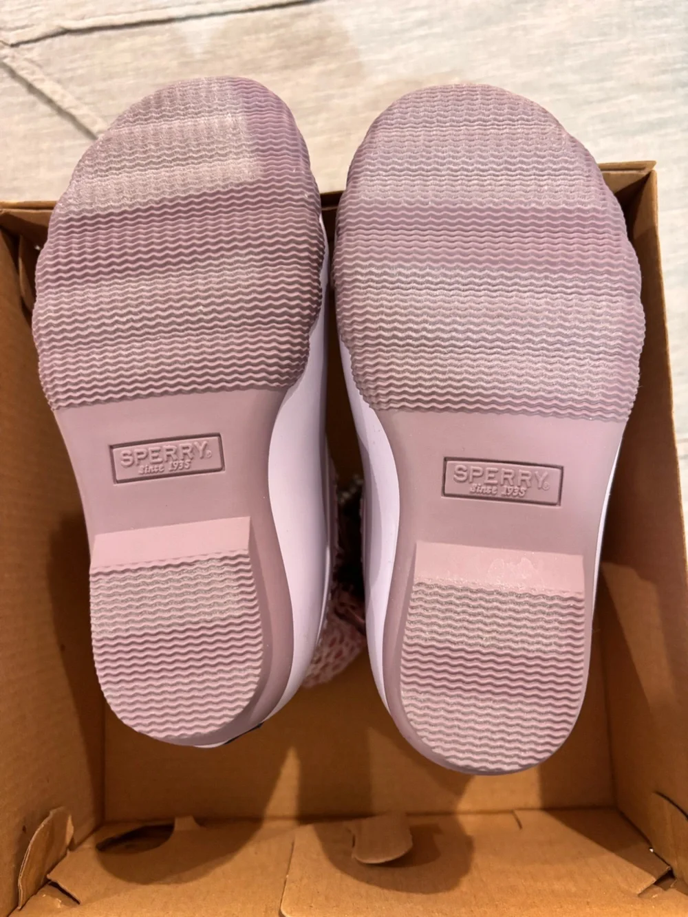 Sperry Kids Pink Patterned Waterproof Lace-Up & Zip Rain Boots